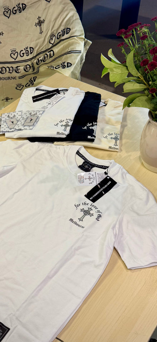 For the love of God og logo heavyweight tee