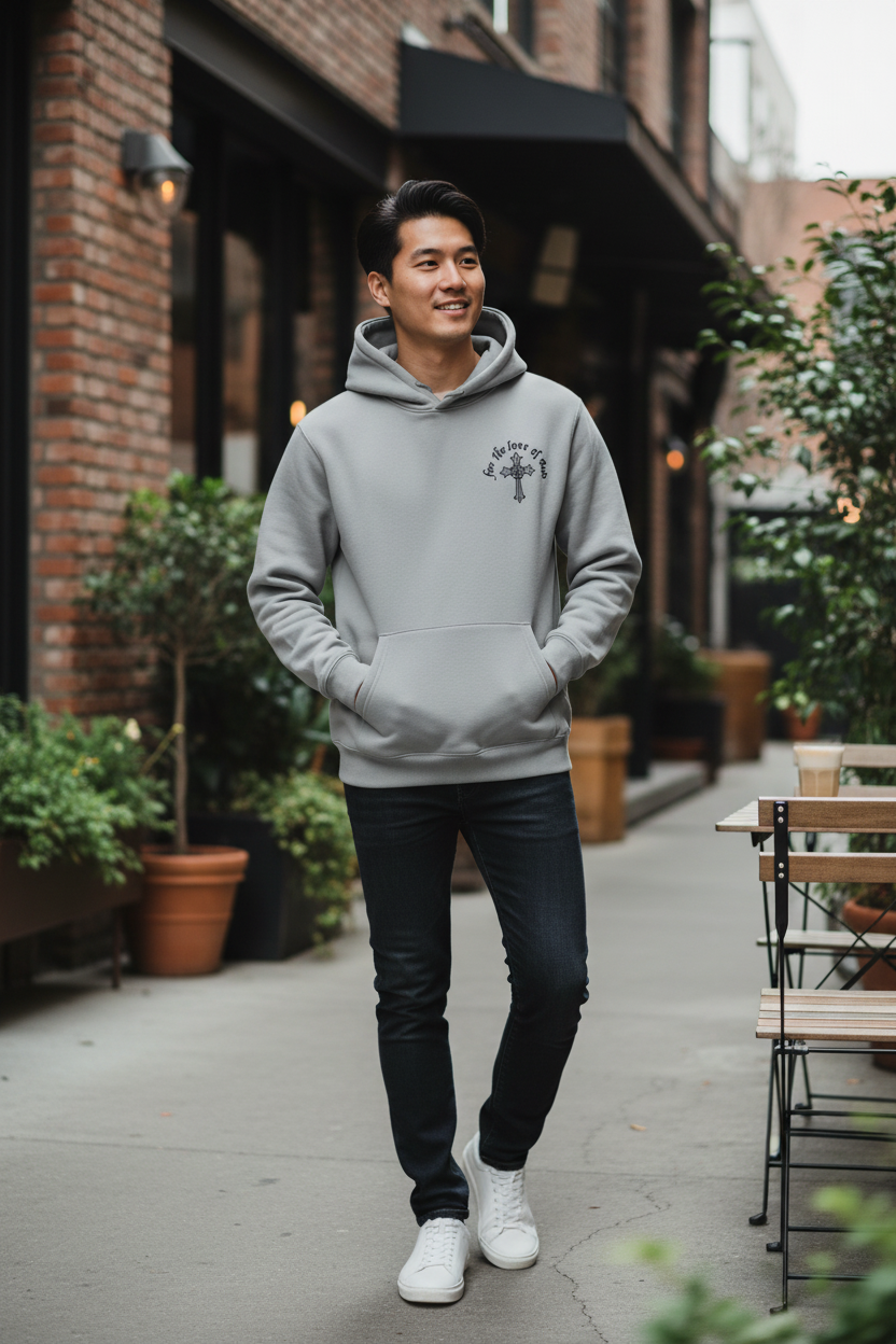 Lifestyle Shot - Wolf Grey Hoodie