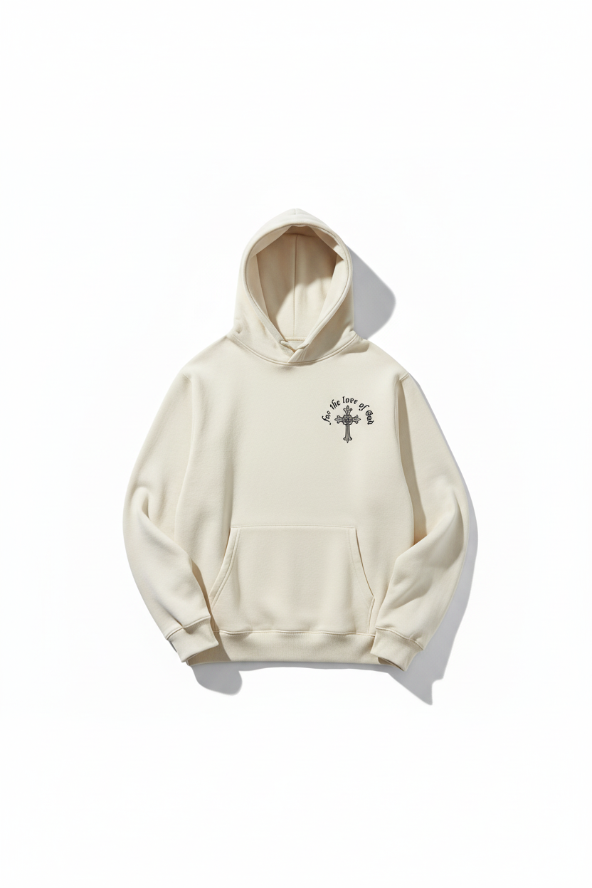 Mobile-optimized cream hoodie