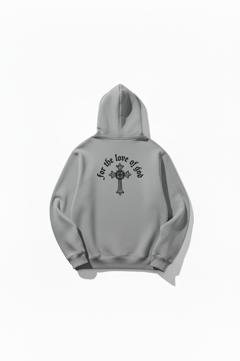 Wolf Grey Hoodie Back View